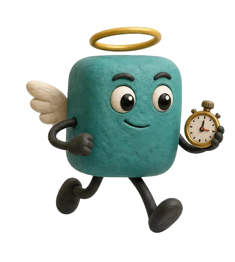 Teal mascot for Efficiency